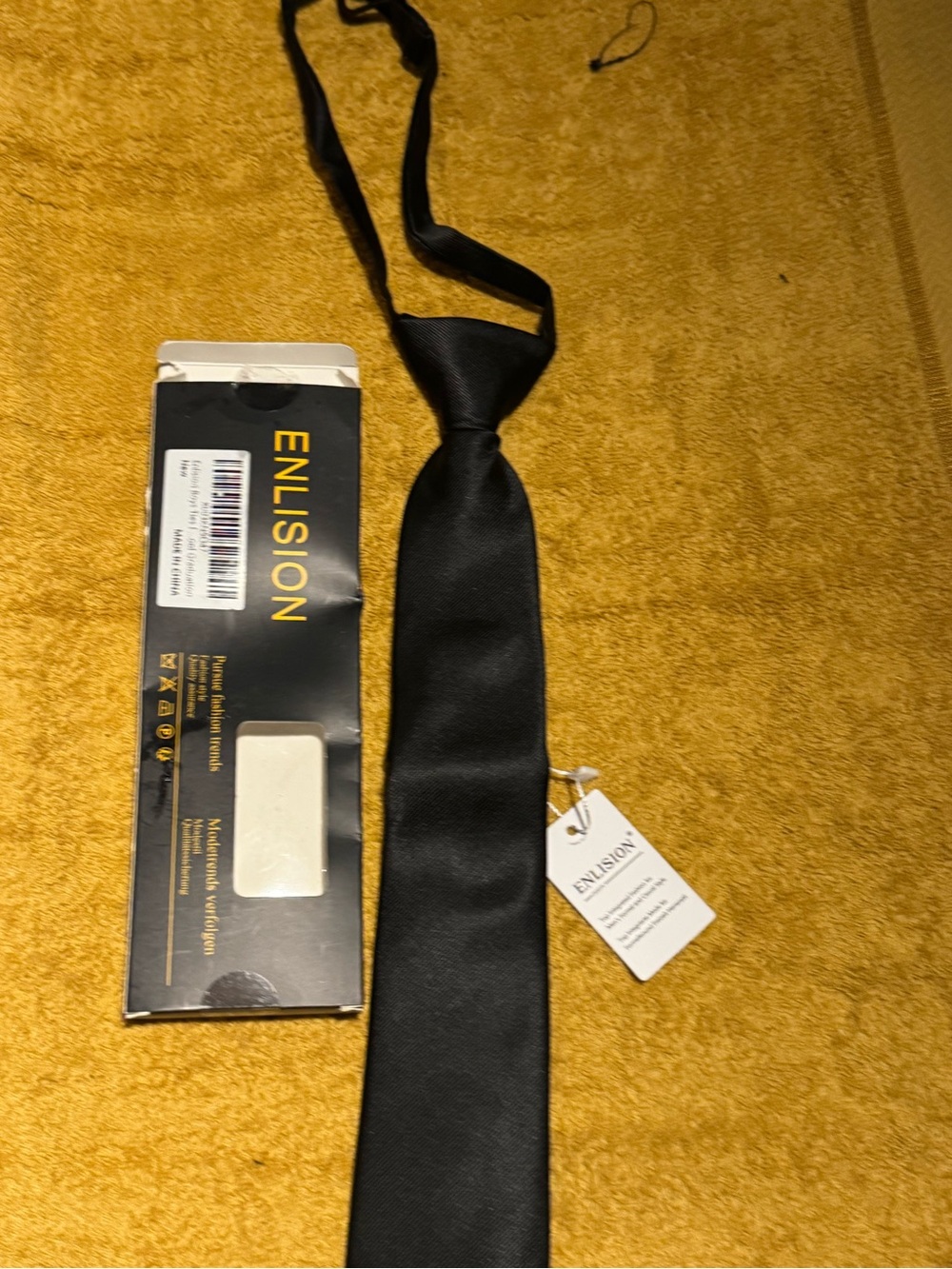 Black Kids Pre-tied Tie for Children